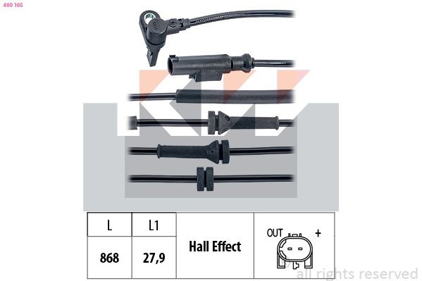KW Andur, rattapöörete arv 460 165 KW ABS andur JAGUAR 460 165