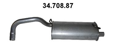 EBERSPÄCHER Panela de escape traseira 34.708.87 Panela de escape traseira VOLVO EBERSPÄCHER 34.708.87