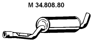 EBERSPÄCHER Silencieux intermédiaire 34.808.80 Silencieux central EBERSPÄCHER V60 34.808.80 pas cher