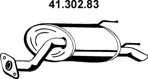 EBERSPÄCHER Bakre ljuddämpare 41.302.83 41.302.83 EBERSPÄCHER slutdämpare Honda CR-Z