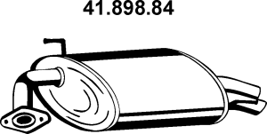 EBERSPÄCHER Silencieux arrière 41.898.84 Silencieux de pot d'échappement EBERSPÄCHER JAZZ 41.898.84 pas cher