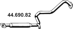 EBERSPÄCHER Stredný tlmič výfuku 44.690.82 44.690.82 Stredný tlmič výfuku EBERSPÄCHER NISSAN 200 SX