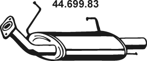 EBERSPÄCHER Marmitta 44.699.83 44.699.83 Marmitta posteriore NISSAN QASHQAI EBERSPÄCHER costo