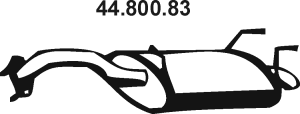 EBERSPÄCHER Marmitta 44.800.83 44.800.83 costo Marmitta posteriore NISSAN QASHQAI EBERSPÄCHER