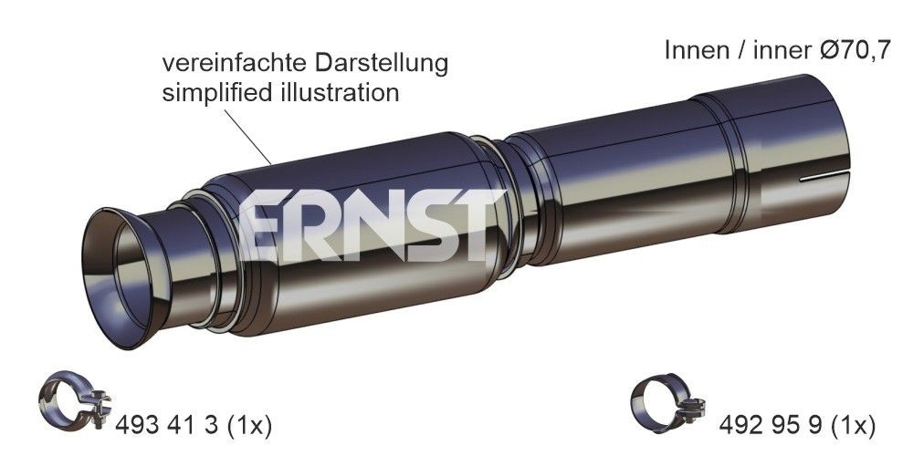 ERNST Flexibele slang, uitlaatsysteem 465083 ERNST 465083 Flexibele uitlaatpijp Mercedes A207 aan een voordelige prijs
