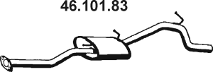 EBERSPÄCHER Bagpotte 46.101.83 Lyddæmper udstødning EBERSPÄCHER Suzuki ALTO 46.101.83