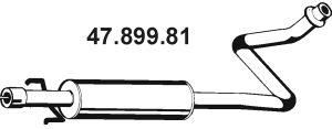 EBERSPÄCHER Μεσαίο σιλανσιέ 47.899.81 Μεσαίο καζανάκι EBERSPÄCHER Toyota VERSO 47.899.81