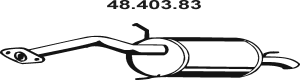 EBERSPÄCHER Koncový tlmič výfuku 48.403.83 48.403.83 Koncový tlmič výfuku CHEVROLET CRUZE EBERSPÄCHER