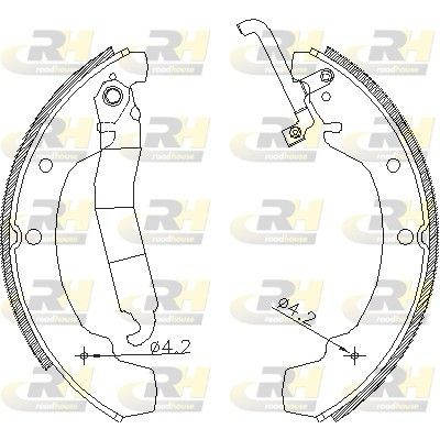 ROADHOUSE Brake Shoe Set 4688.01 Volkswagen BEETLE TYPE 1 ROADHOUSE brake shoes 468801