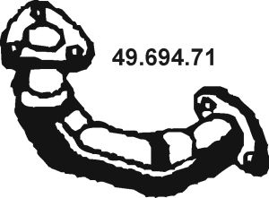 EBERSPÄCHER Heitgaasitoru 49.694.71 Väljalasketoru EBERSPÄCHER Mazda 3 49.694.71