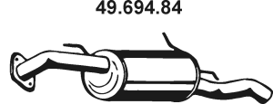 EBERSPÄCHER Πίσω σιλανσιέ 49.694.84 EBERSPÄCHER Τελικό εξάτμισης MAZDA 49.694.84