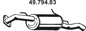 EBERSPÄCHER Endschalldämpfer 49.794.83 Endschalldämpfer EBERSPÄCHER Mazda MPV 49.794.83