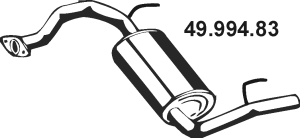 EBERSPÄCHER Πίσω σιλανσιέ 49.994.83 Τελικό καζανάκι MAZDA EBERSPÄCHER 49.994.83