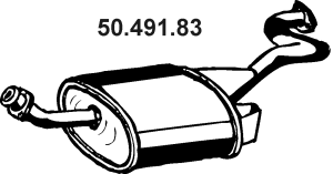 EBERSPÄCHER Πίσω σιλανσιέ 50.491.83 Τελικό εξάτμισης EBERSPÄCHER Mitsubishi L 400 50.491.83