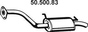 EBERSPÄCHER Πίσω σιλανσιέ 50.500.83 Σιλανσιέ εξάτμισης EBERSPÄCHER Mitsubishi L 400 50.500.83