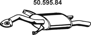 EBERSPÄCHER Marmitta 50.595.84 50.595.84 costo Marmitta posteriore MITSUBISHI ASX EBERSPÄCHER
