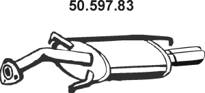 EBERSPÄCHER Πίσω σιλανσιέ 50.597.83 Σιλανσιέ EBERSPÄCHER L 400 50.597.83 φθηνά