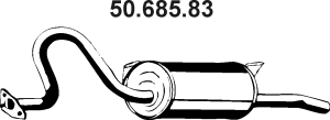 EBERSPÄCHER Πίσω σιλανσιέ 50.685.83 Καζανάκι εξάτμισης EBERSPÄCHER L 400 50.685.83 φθηνά