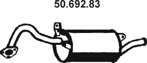 EBERSPÄCHER Πίσω σιλανσιέ 50.692.83 Τελικό καζανάκι EBERSPÄCHER L 400 50.692.83 φθηνά