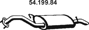 EBERSPÄCHER Koncový tlmič výfuku 54.199.84 Zadný tlmič výfuku EBERSPÄCHER SOUL 54.199.84 lacné