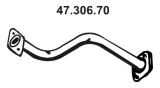 EBERSPÄCHER Udstødningsrør 47.306.70 47.306.70 Udstødningsrør TOYOTA YARIS EBERSPÄCHER