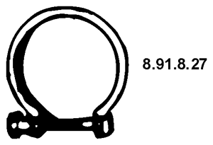 EBERSPÄCHER Avgasklämma 8.91.8.27 8.91.8.27 EBERSPÄCHER röranslutning avgassystem Peugeot RIFTER