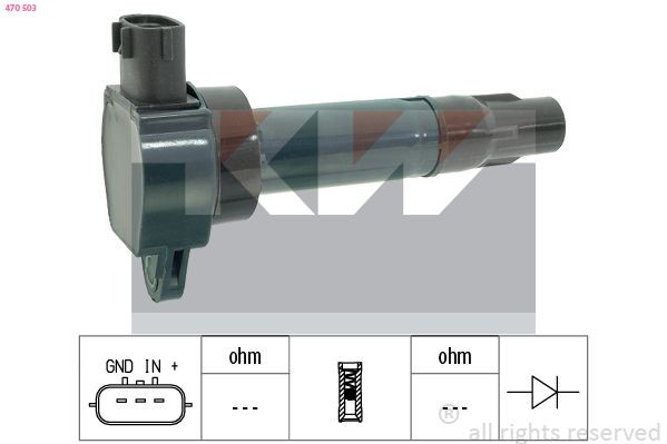 KW Tændspole 470 503 470 503 Tændspoleenhed NISSAN NOTE KW