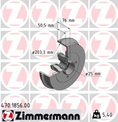 ZIMMERMANN Bremsetrommel 470.1856.00 Bremsetrommel ZIMMERMANN ALFETTA 470.1856.00 billige