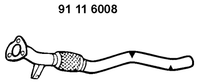 EBERSPÄCHER Tubo gas scarico 91 11 6008 91 11 6008 costo Tubo gas scarico AUDI A4 EBERSPÄCHER