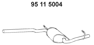 EBERSPÄCHER Marmitta centrale 95 11 5004 95 11 5004 Scarico centrale EBERSPÄCHER Audi