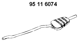EBERSPÄCHER Mittelschalldämpfer 95 11 6074 Mittelschalldämpfer EBERSPÄCHER Chrysler 300 95 11 6074