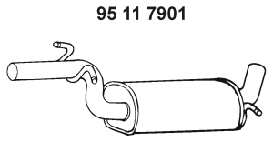 EBERSPÄCHER Silencieux intermédiaire 95 11 7901 Seat ALTEA Échappement intermédiaire EBERSPÄCHER 95 11 7901