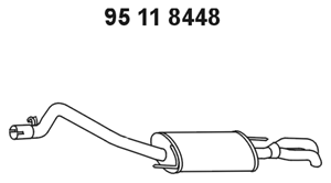 EBERSPÄCHER Endschalldämpfer 95 11 8448 95 11 8448 Endschalldämpfer VW PHAETON EBERSPÄCHER kaufen
