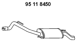 EBERSPÄCHER Endschalldämpfer 95 11 8450 Auspuff-Endtopf EBERSPÄCHER PHAETON 95 11 8450 günstig