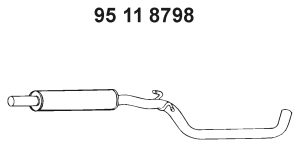 EBERSPÄCHER Predný tlmič výfuku 95 11 8798 95 11 8798 Predný tlmič výfuku AUDI Q8 EBERSPÄCHER