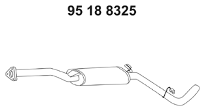 EBERSPÄCHER Middle silencer 95 18 8325 SKODA ROOMSTER EBERSPÄCHER middle silencer 95188325