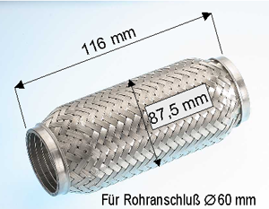 EBERSPÄCHER Gofrēta caurule, Izplūdes gāzu sistēma 99.008.79 Gofrēta caurule izplūdes gāzu sistēma EBERSPÄCHER Peugeot RCZ 99.008.79