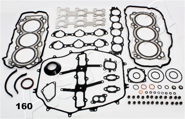 ASHIKA Full Gasket Set, engine 49-01-160 Nissan NOTE ASHIKA crankcase gasket set 4901160