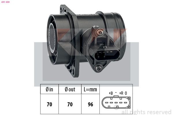 KW Luftmassemåler 491 509 491 509 KW Luftmængdemåler Porsche billig