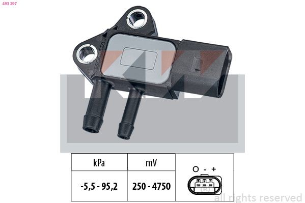 KW Sensore, Pressione gas scarico 493 297 493 297 costo Sensore filtro antiparticolato RENAULT MASTER KW