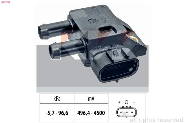 KW Sensor, pressãodos gases de escape 493 333 493 333 Sensor pressão dos gases de escape BMW Série 3 KW