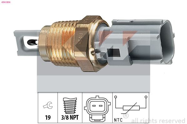 KW Sensor, temperatuur binnenkomende lucht 494 004 494 004 Inlaatlucht temperatuur sensor MAZDA 6 KW
