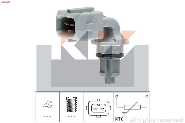 KW Snímač teploty nasávaného vzduchu 494 005 494 005 Snímač teploty nasávaného vzduchu SMART ROADSTER KW