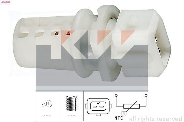 KW Sensor, innsugningsluft temperatur 494 009 Sensor innsugningsluft temperatur KW BMW 2-serie 494 009