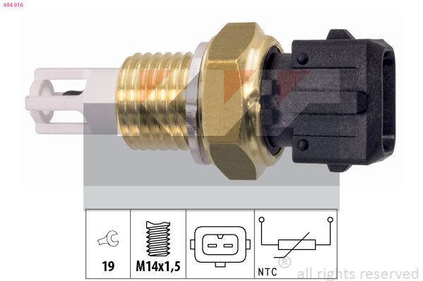 KW Sensor, indsugningstemp. 494 016 Temperaturføler KW Lada 1200-1600 494 016