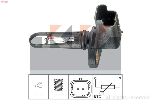 KW Sensore, Temperatura aria aspirata 494 021 494 021 costo Sensore di temperatura KW PEUGEOT 407