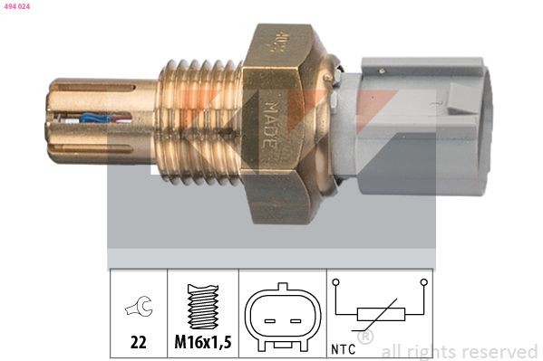 KW Sensor, insugslufttemperatur 494 024 494 024 KW sensor insugslufttemperatur TOYOTA PROACE VERSO