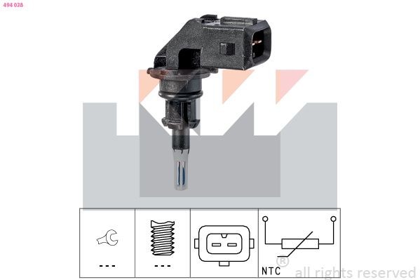 KW Sensor, temperatuur binnenkomende lucht 494 038 494 038 KW Sensor temperatuur binnenkomende lucht Saab goedkoop