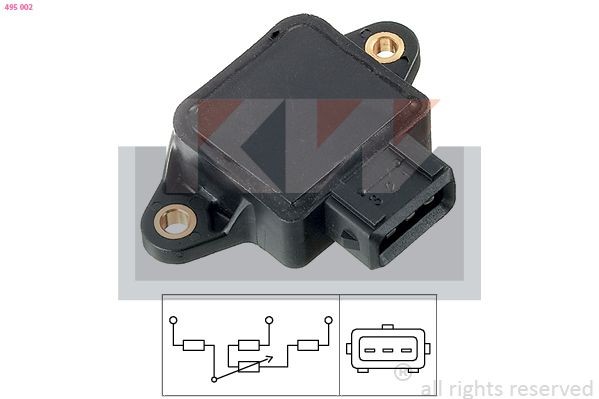 KW Sensore posizione farfalla 495 002 495 002 costo Sensore valvola farfalla KW HYUNDAI H-1 Furgonato