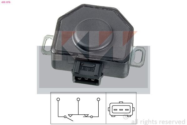 KW Andur, drosselklapiasend 495 078 Drosselklapiandur KW Hyundai KONA 495 078